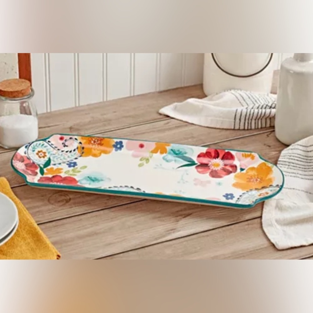 NEW Dolly Parton Floral Paisley Serve Tray 15"